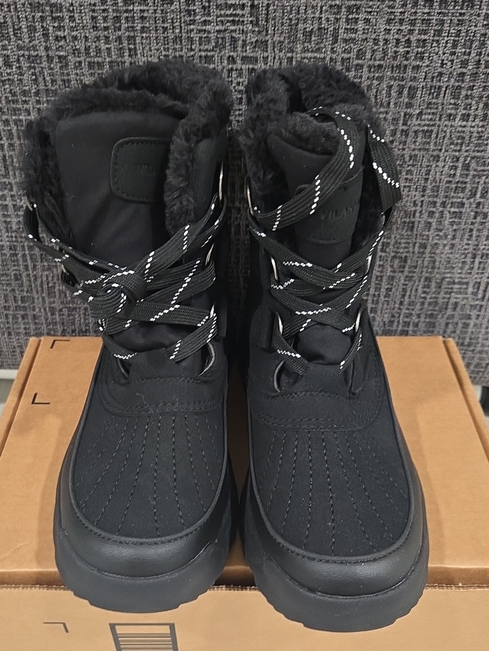 Vilanva Black Women's Insulated Winter Boots